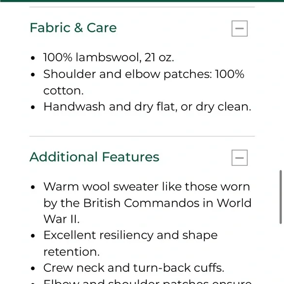 L.L. Bean Men's Deep Wood Heather Green Commando Crewneck Sweater - Picture 9 of 9